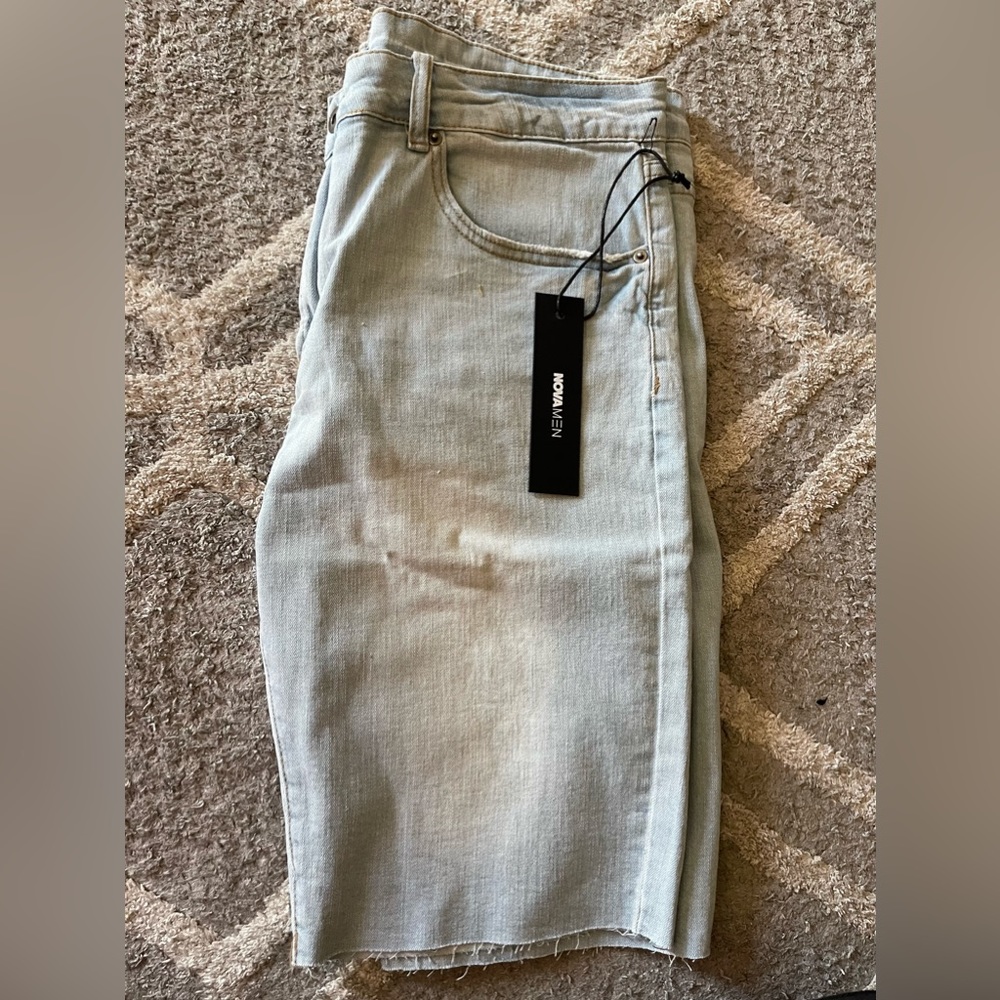 Fashion Nova Men. Men denim short light washed